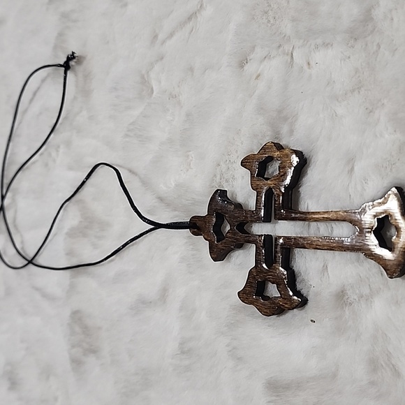 HANDMADE  WOODEN CROSS NECKLACE Other - HANDMADE  HAND CARVED  WOODEN  CROSS NECKLACE ✝️